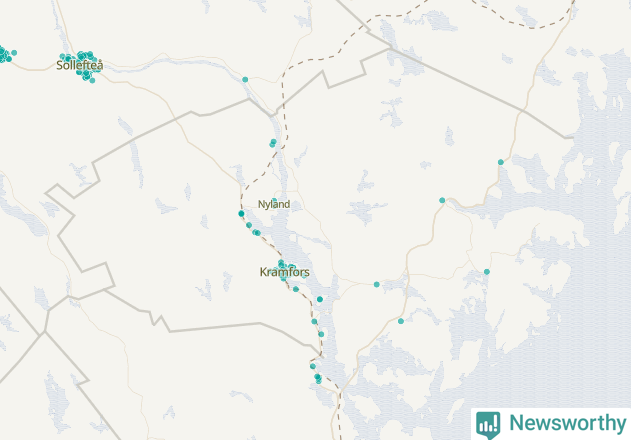 Karta över Kramfors kommun