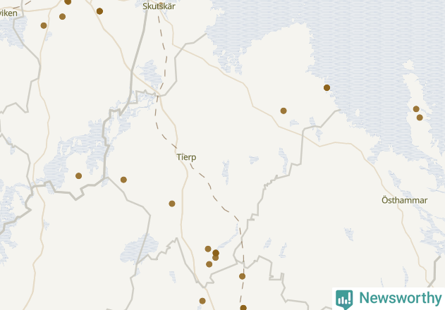 Karta över Tierps kommun