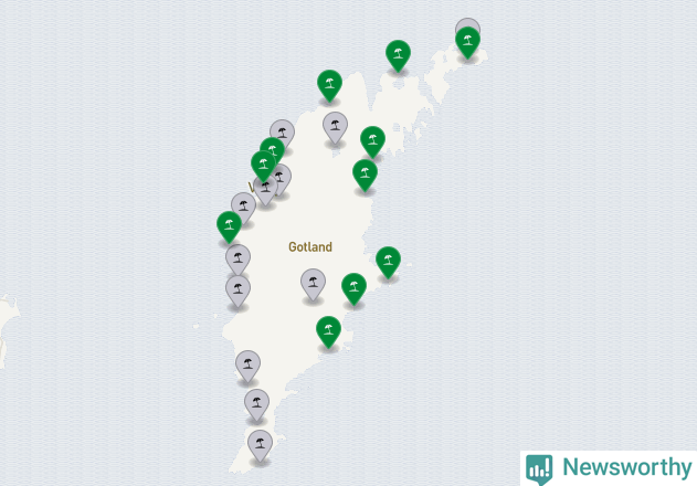 Karta över Gotlands kommun
