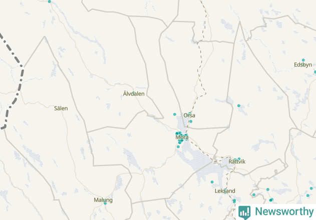 Karta över Mora kommun