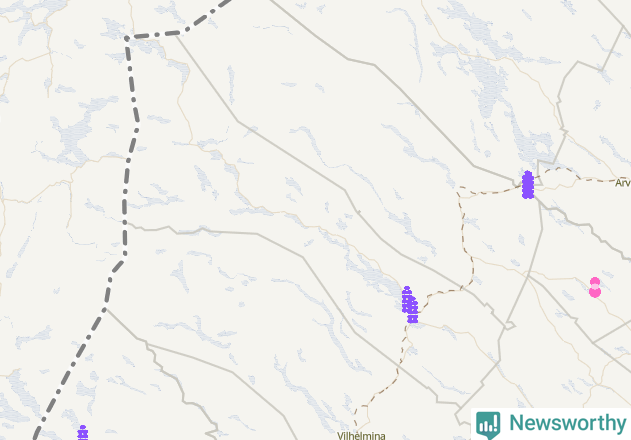 Karta över Storumans kommun