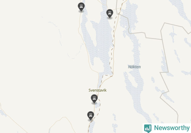 Karta över viltolyckor i Bergs kommun