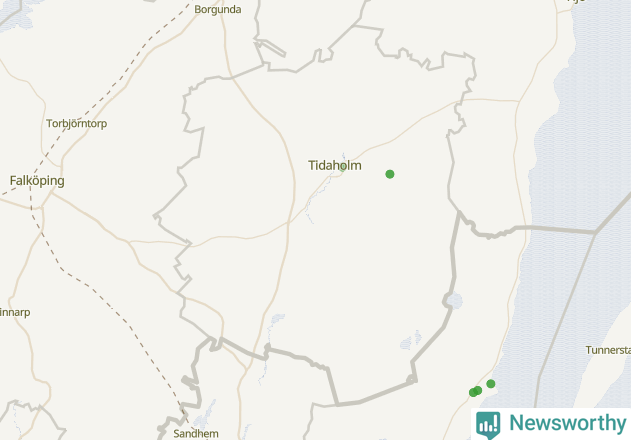 Karta över Tidaholms kommun