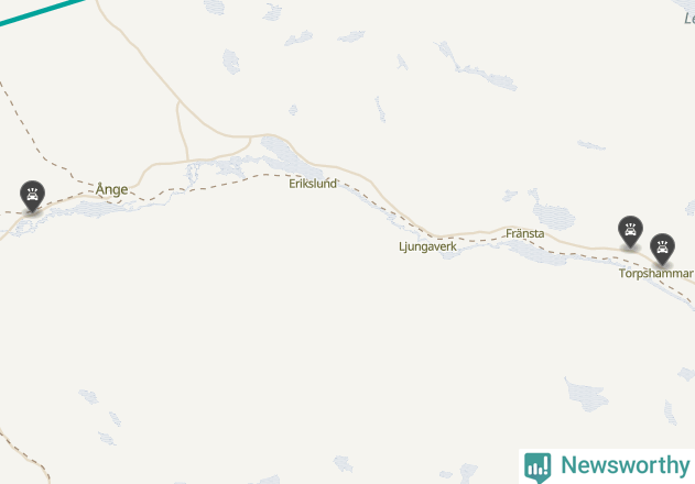 Karta över viltolyckor i Ånge kommun
