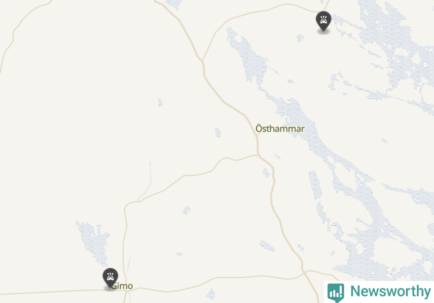 Karta över Östhammars kommun