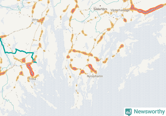 Karta över Nynäshamns kommun