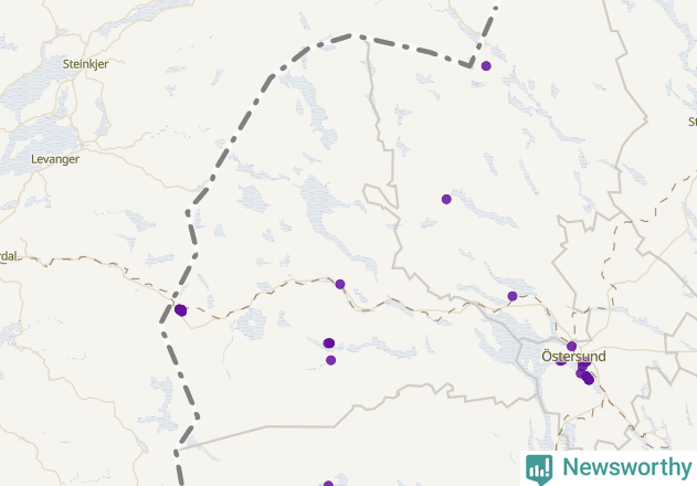Karta över Åre kommun