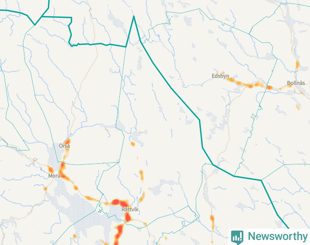 Karta över Rättviks kommun
