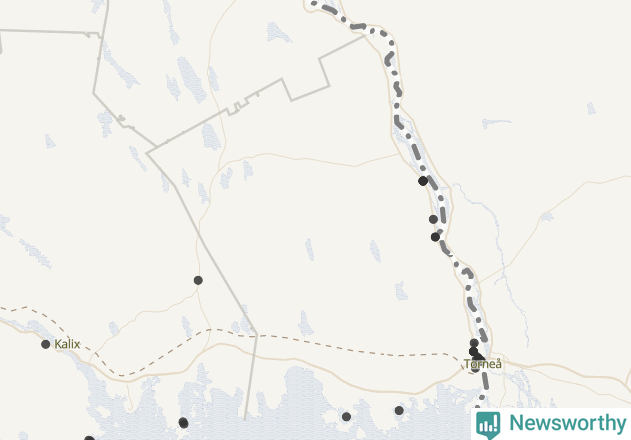 Karta över Haparanda kommun