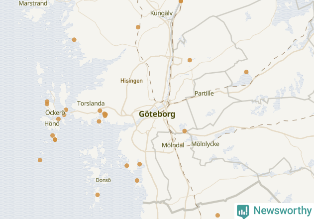 Karta över Göteborgs kommun