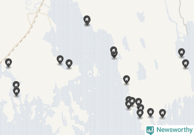 Karta över Nordmalings kommun