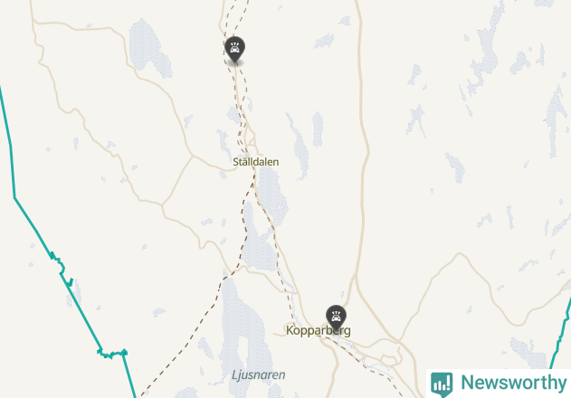 Karta över viltolyckor i Ljusnarsbergs kommun