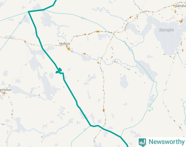 Karta över Hofors kommun