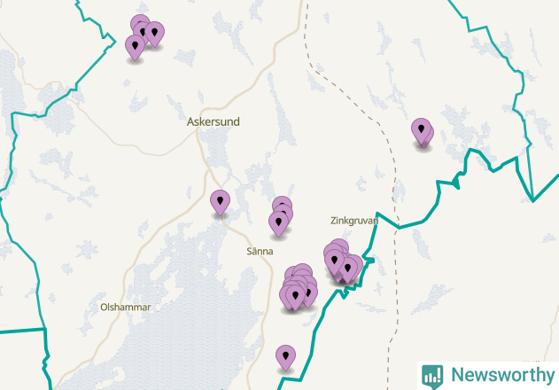 Karta över vindkraftverk i Askersunds kommun