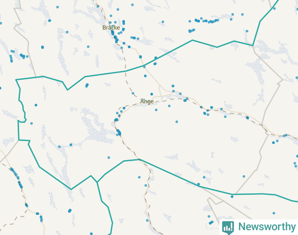 Karta över Ånge kommun