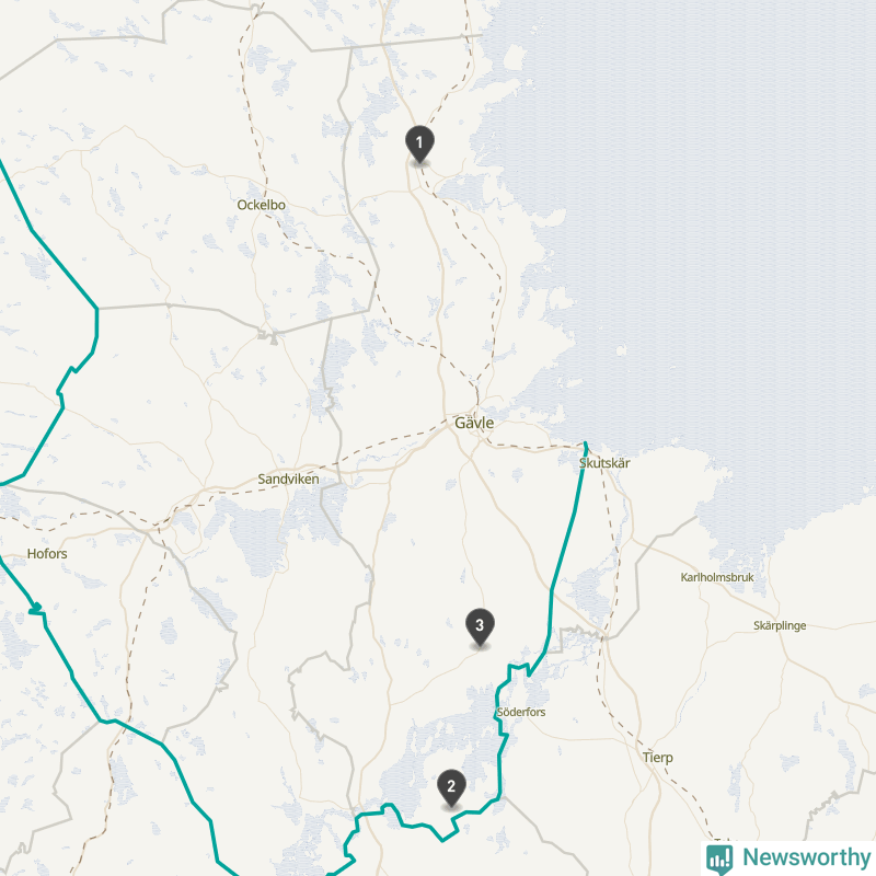 Karta över Gävle kommun