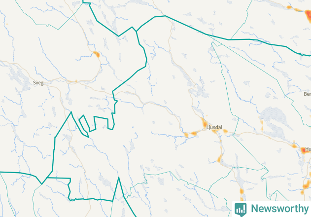 Karta över Ljusdals kommun