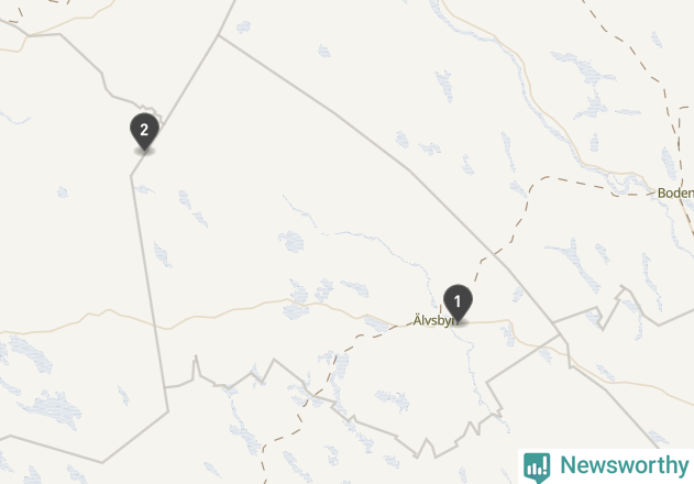 Karta över väderstationer i artikeln