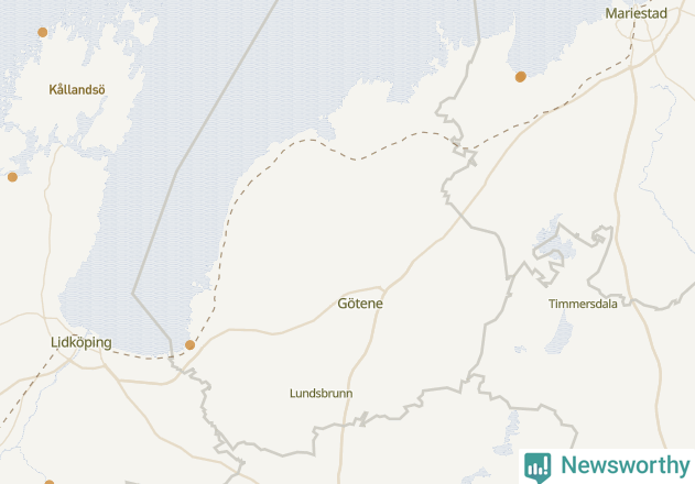 Karta över Götene kommun