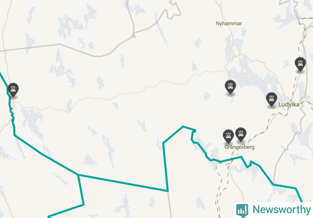 Karta över viltolyckor i Ludvika kommun