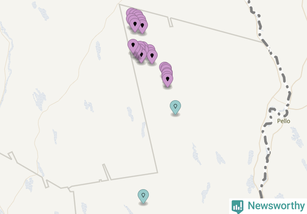 Karta över vindkraftverk i Övertorneå kommun
