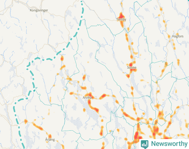 Karta över Arvika kommun