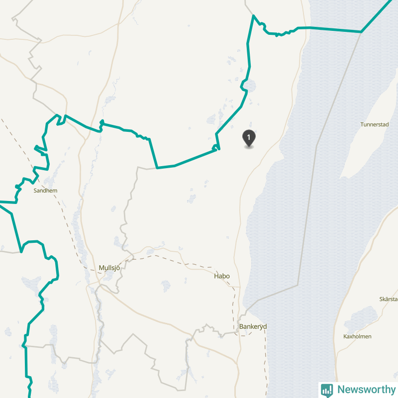 Karta över Habo kommun