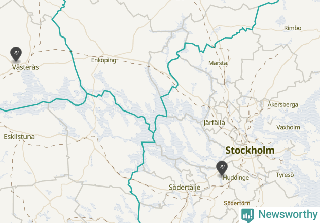 Karta över Vallentuna kommun