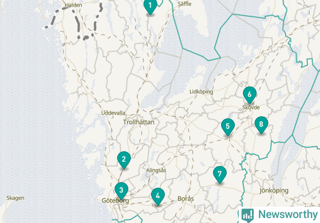 Karta över Tanums kommun