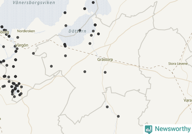 Karta över Grästorps kommun