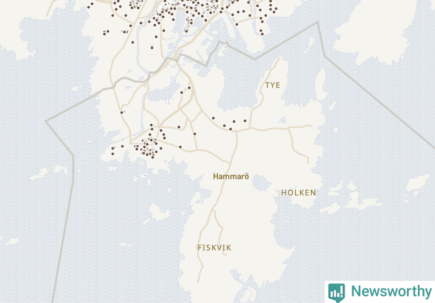 Karta över Hammarö kommun