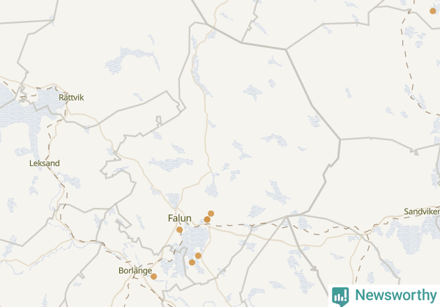 Karta över Falu kommun
