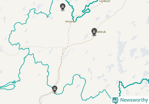 Karta över viltolyckor i Hylte kommun