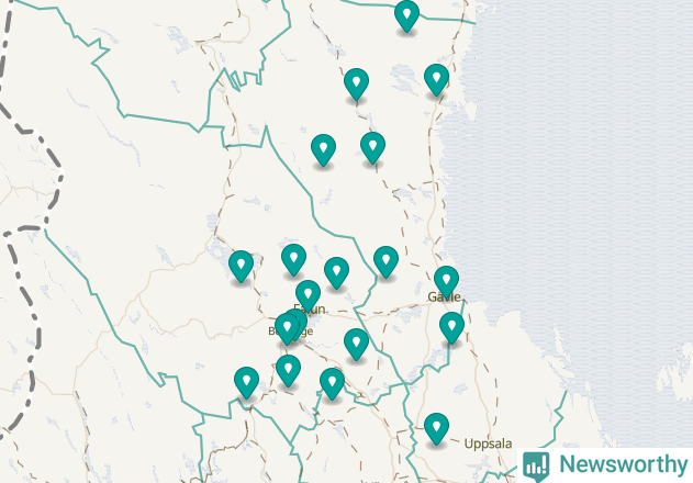Karta över Hofors kommun