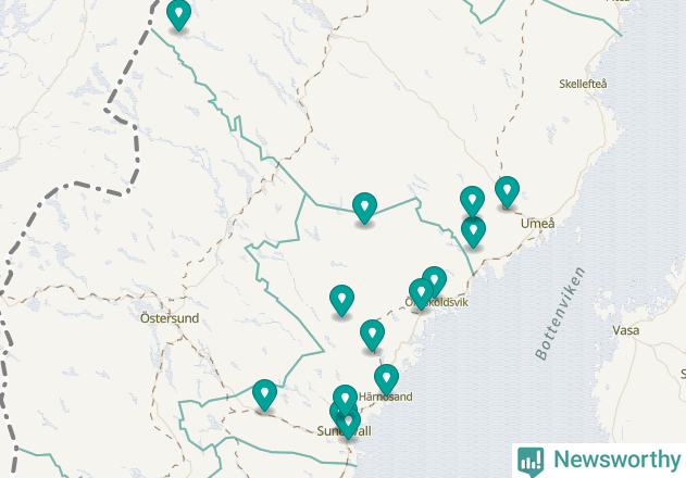 Karta över Örnsköldsviks kommun