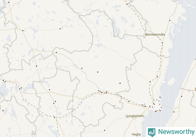 Karta över Nybro kommun