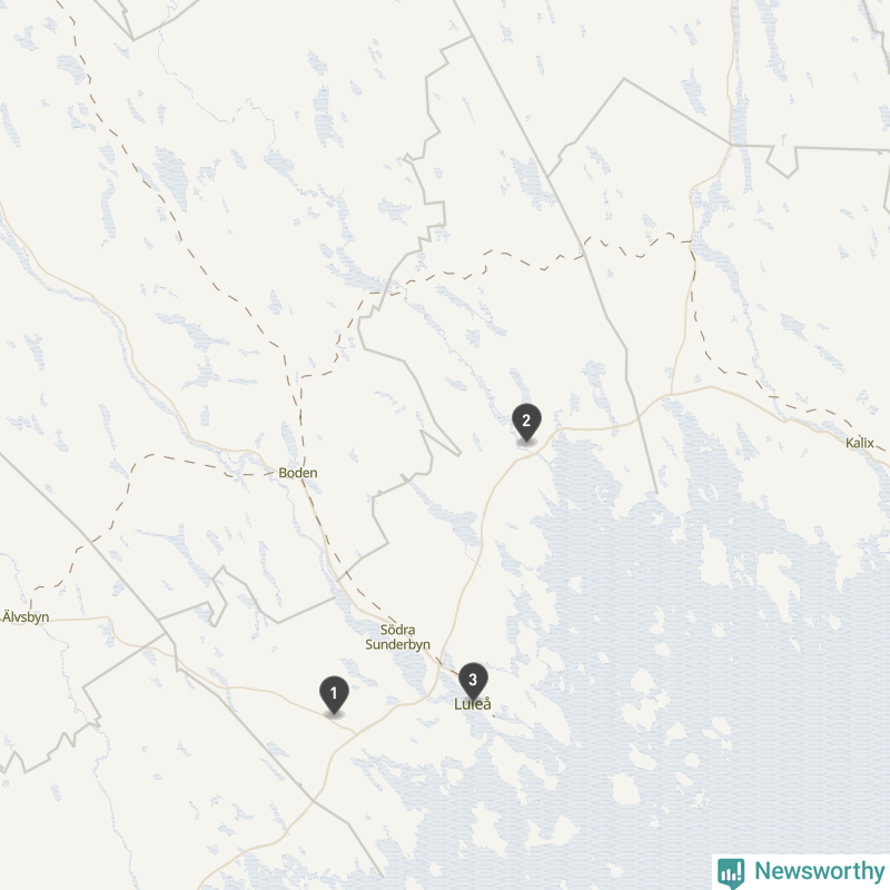 Karta över Luleå kommun