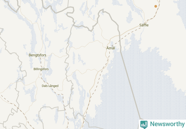Karta över Åmåls kommun