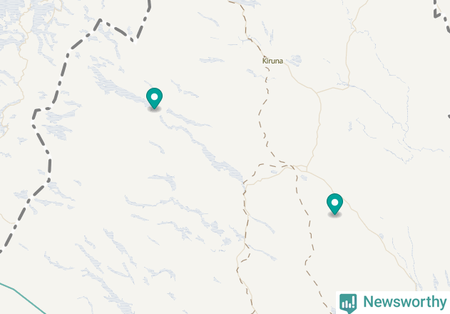 Karta över Gällivare kommun