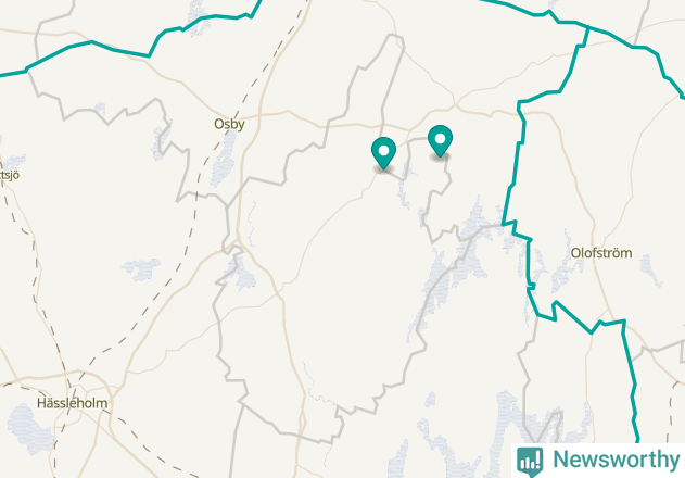 Karta över Östra Göinge kommun