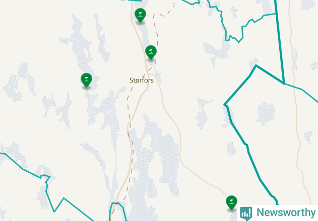 Karta över Storfors kommun