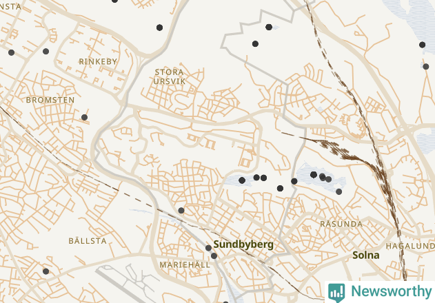 Karta över Sundbybergs kommun
