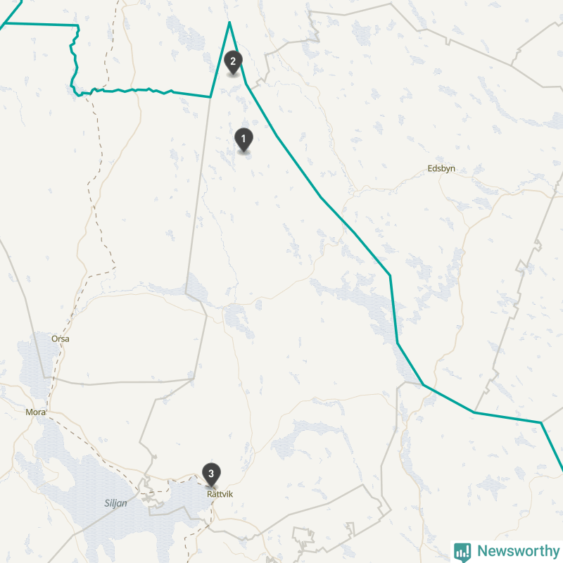 Karta över Rättviks kommun