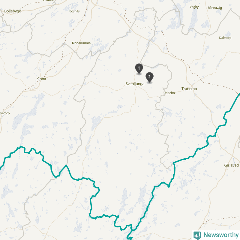 Karta över Svenljunga kommun