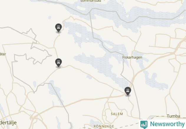 Karta över viltolyckor i Salems kommun