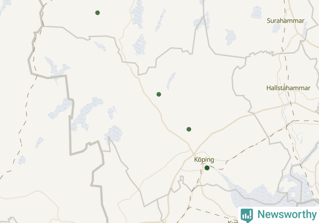 Karta över Köpings kommun