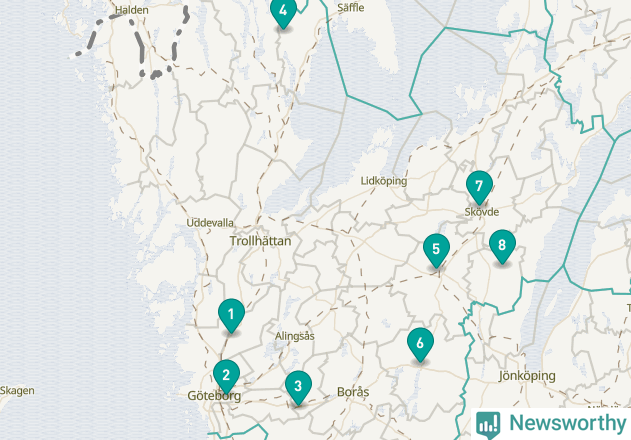 Karta över Lysekils kommun