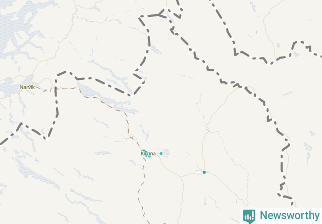 Karta över Kiruna kommun