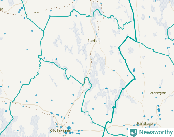 Karta över Storfors kommun