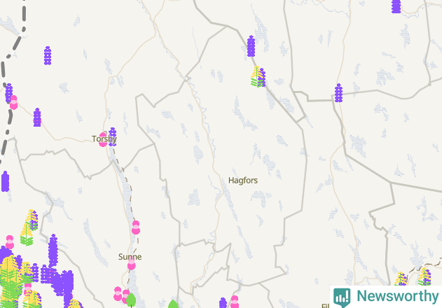 Karta över Hagfors kommun